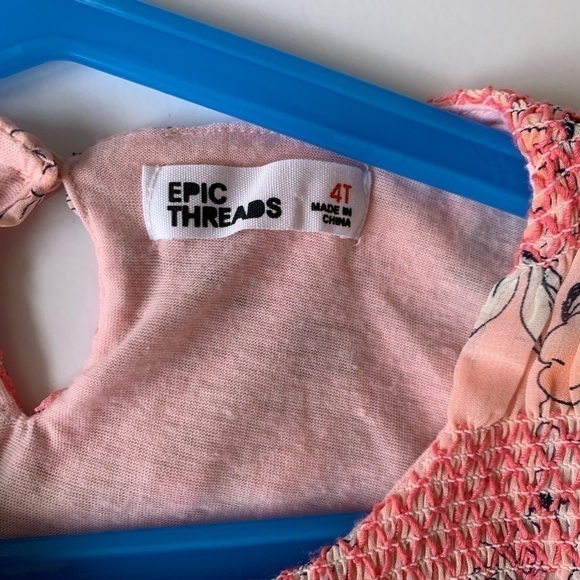 Epic Threads Peach Floral Dress, Size 4T - Picture 7 of 8